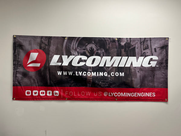 6 foot Lycoming Vinyl Hangar Banner